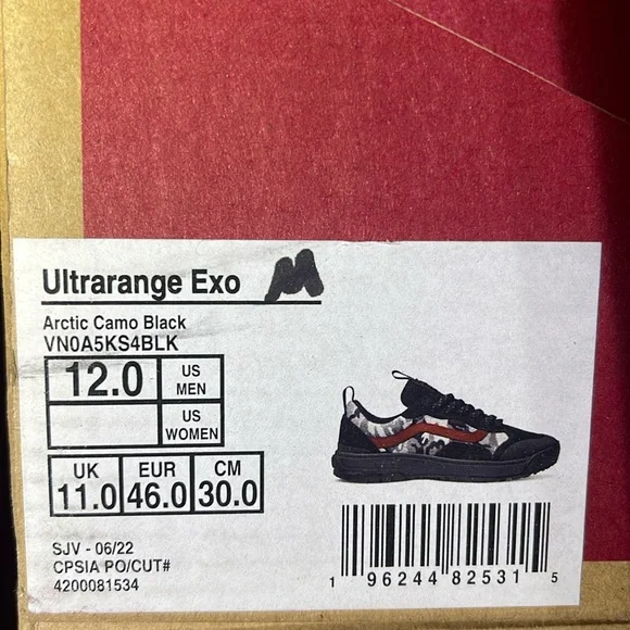 Vans Men’s Ultrarange Exo
Arctic Camo Black
VN0A5KS4BLK
Sneakers - Picture 15 of 16